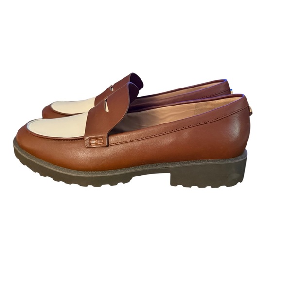 Cole Haan Gwendolyn Penny Dark Cuoio/Ivory Leather Loafers – Sz 9.5B - Picture 5 of 11